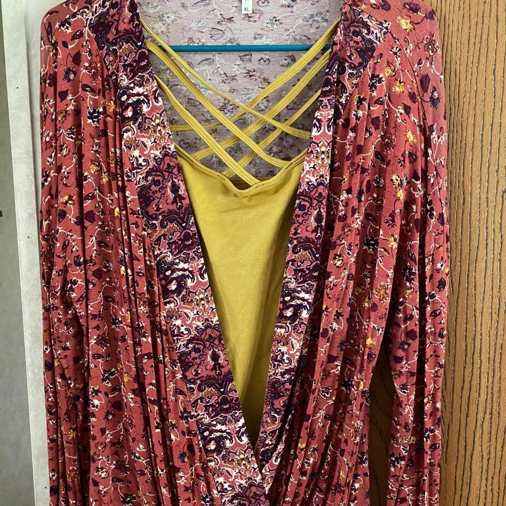 Wrap Front Cardigan with Tank